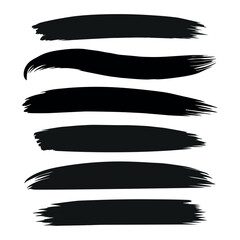 Obraz premium set of black and white paint brushes