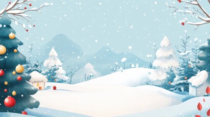 Enchanting Winter Wonderland: A Magical Christmas Landscape