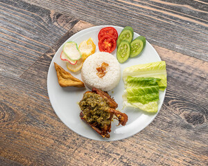 Traditional Indonesian Food - Ayam Penyet, Fried Duck, Green Sambal, Siomay Batagor, Soto Betawi, Rib Soup, Satay, Meatball