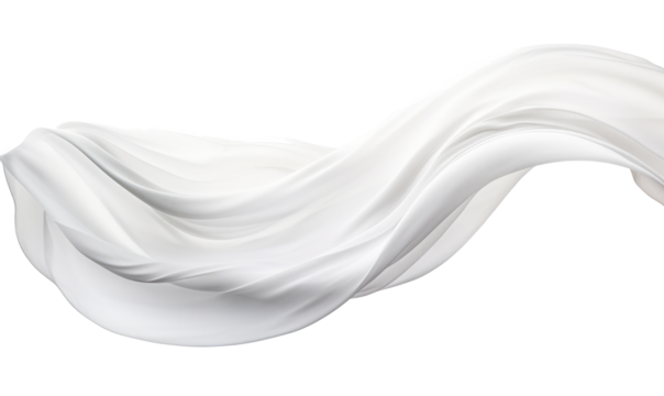 White paper flying on transparent background 