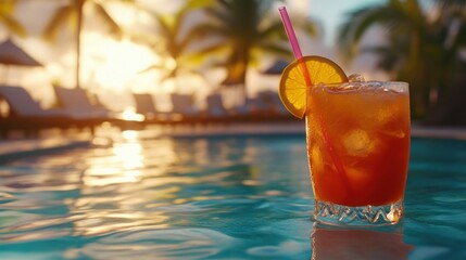 Tropical Cocktail by the Pool