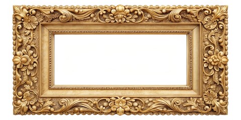 Decorative empty picture frame background perfect for adding artistic touch to designs, photography, empty, frame, decoration