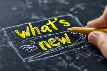 Doodles and hand writing ext: "what's new" Content marketing. 