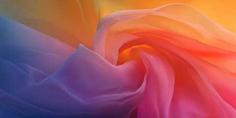 Obraz premium Abstract Ombre Fabric Texture Colorful Gauze Background