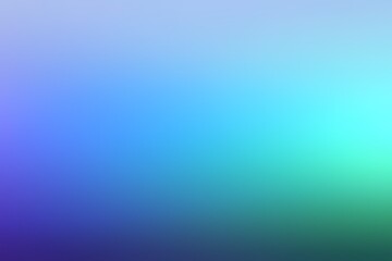 Iridescent blue green azure ombre empty background. Glowing neon perfect texture. Plain abstraction.	