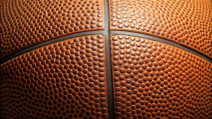 Fototapeta premium Smooth leather basketball texture with a subtle sheen, suede-like, sportswear, basketball, leather