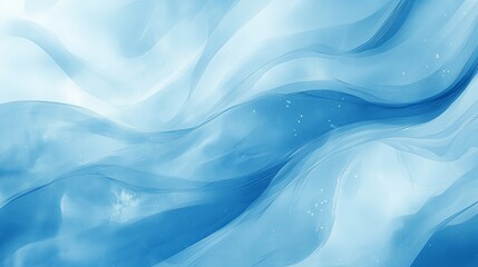 Obraz premium A blue wave with white snowflakes. The blue color is very bright and the snowflakes are scattered all over the wave