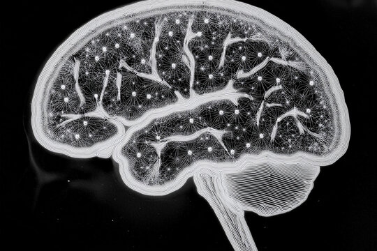 X-ray of the human brain
