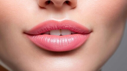 Fototapeta premium Cosmetic clinic procedures for enhancing lip volume through injections