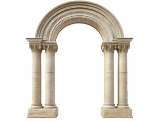 Fototapeta premium Classic column arch isolated on transparent background