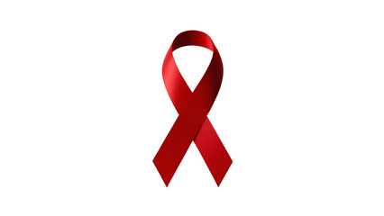 Red awareness ribbon representing support for HIV/AIDS, heart disease, substance abuse, and other health and social causes. Ribbon PNG.