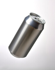 330 ml aluminum beverage drink soda can floating or flying isolated white background