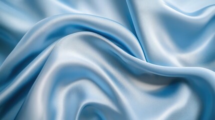 Fototapeta premium Light blue silk fabric abstract background textile design