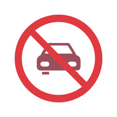 no car sign icon