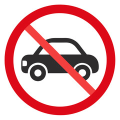 no car sign icon