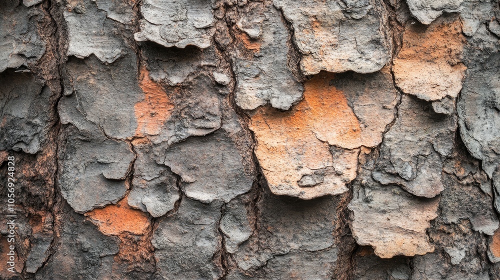 Aufkleber close up of weathered pine tree bark exhibiting a grunge texture an abstract natural backdrop suitab