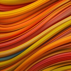 Vibrant abstract waves of orange and yellow hues