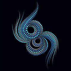 The octopus. Beautiful decoration made of turquoise beads.