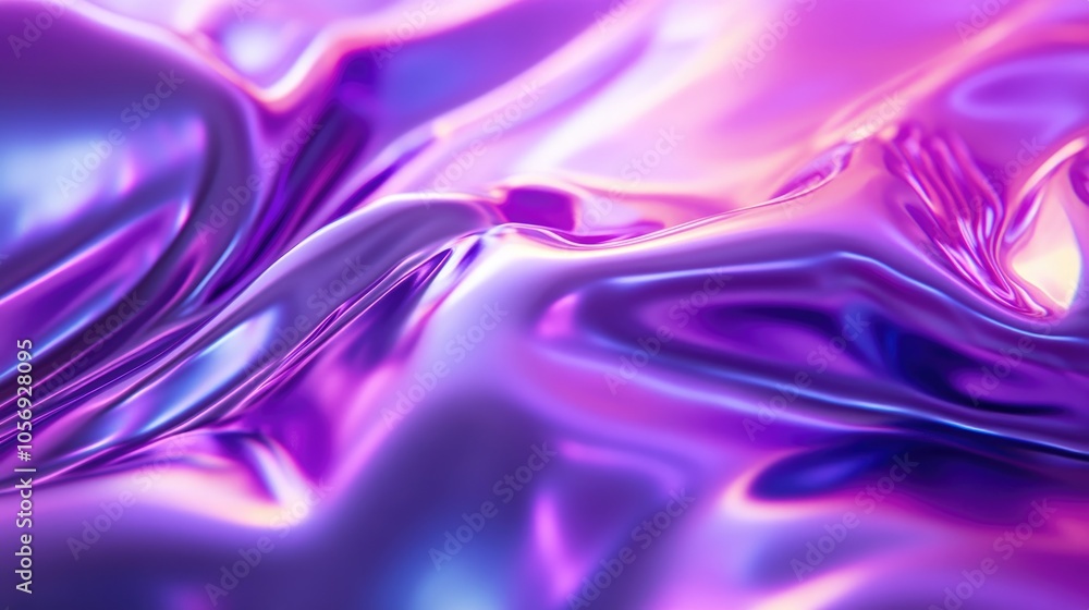 Aufkleber abstract holographic background featuring ultra violet waves in synthwave vaporwave and retrowave st