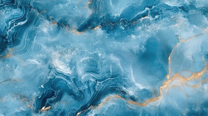 Obraz premium Luxury blue marble texture with ocean hues on a soft background