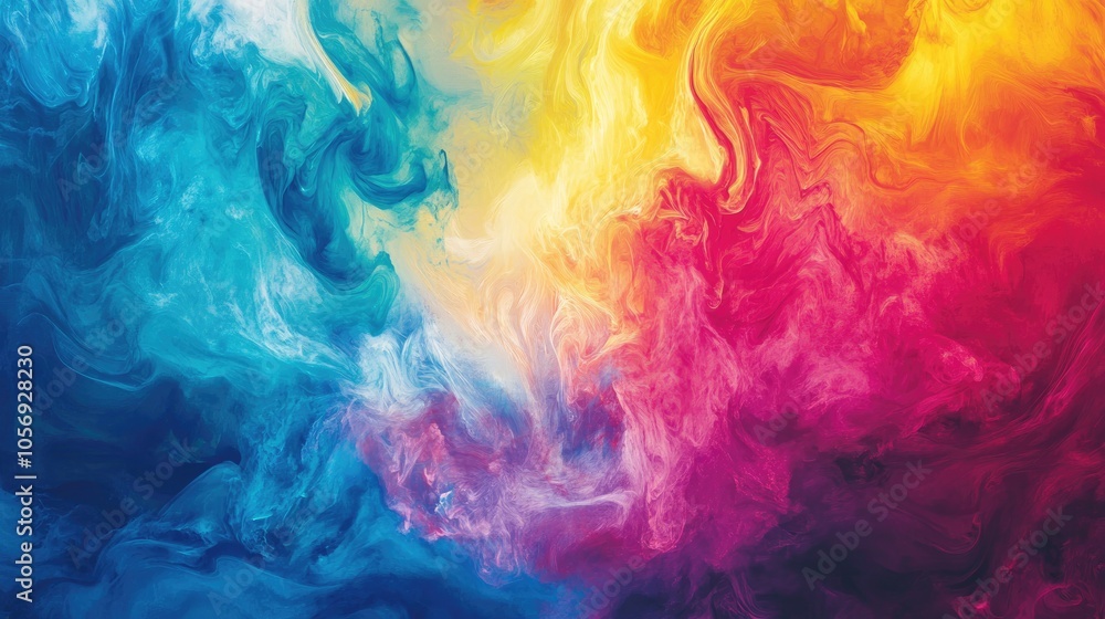 Poster vibrant abstract backdrop featuring an eruption of colorful ink