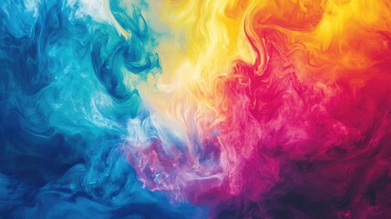 Fototapeta premium Vibrant abstract backdrop featuring an eruption of colorful ink