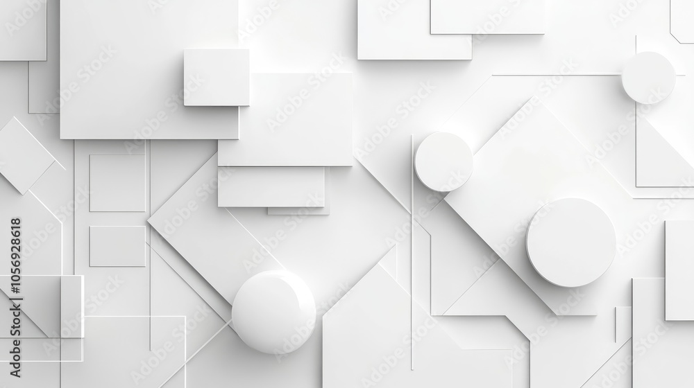 Aufkleber abstract background featuring geometric shapes in white and gray tones illustration