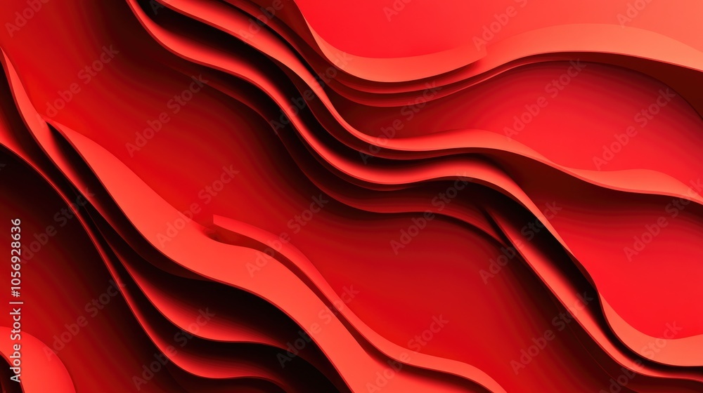Poster Red toned 3D backgrounds suitable for various design applications Ideal for adding depth and creativity Offers ample negative space for customization