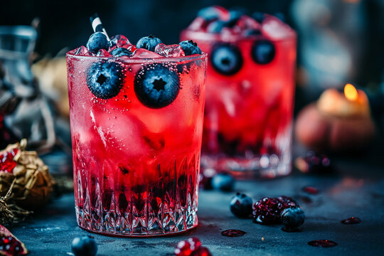 Generative ai image of colorful cocktail embodying the essence of parties