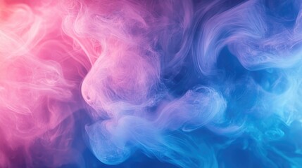 Obraz premium Ethereal dreamlike background featuring vivid blue and pink smoke swirls