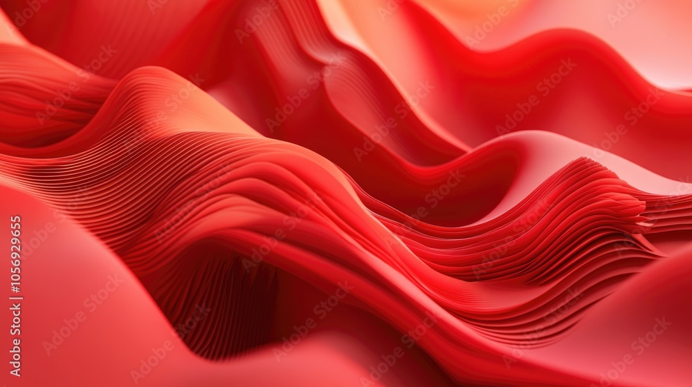 Poster Red toned 3D backgrounds suitable for various design applications Ideal for adding depth and creativity Offers ample negative space for customization