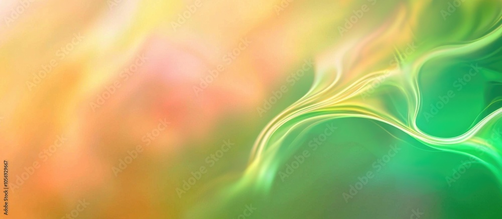 Leinwandbilder blurred background colorful smooth flowing green gradient abstract for illustration
