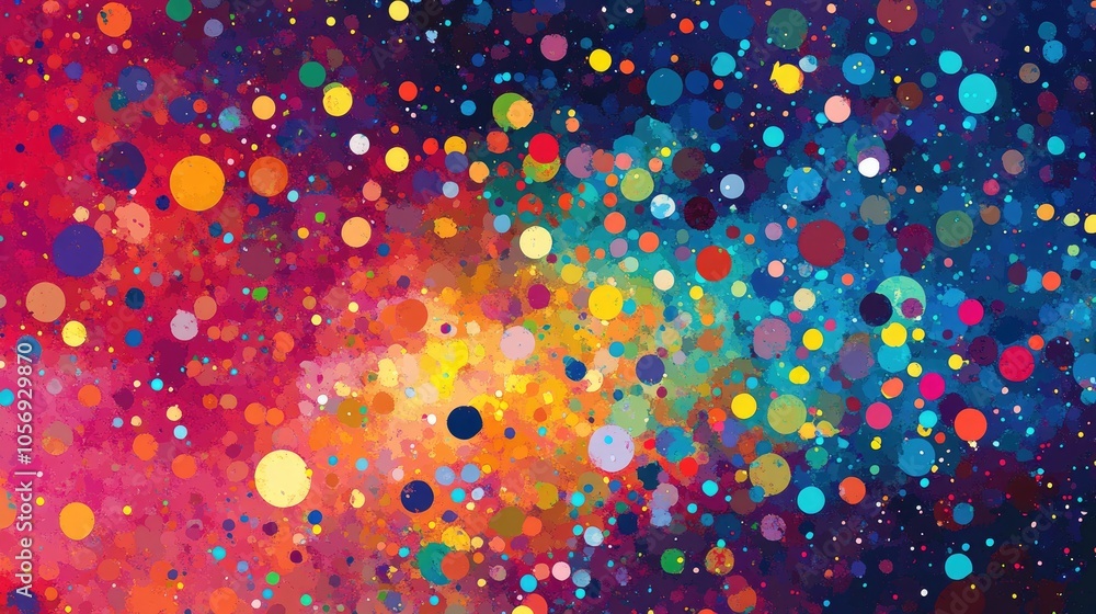 Aufkleber a vibrant abstract backdrop featuring numerous small colorful dots