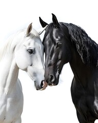 Obraz premium Two horses in love