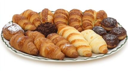 Assorted Pastries on a Decorative Platter