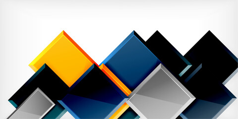 Colorful squares and rectangles. Vector Illustration For Wallpaper, Banner, Background, Card, Book Illustration, landing page