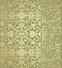 wedding card design, traditional paisley floral pattern , royal India	
