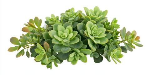 Fototapeta premium Vibrant leafy succulent cluster, perfect for low-maintenance indoor gardening and adding a touch of greenery.