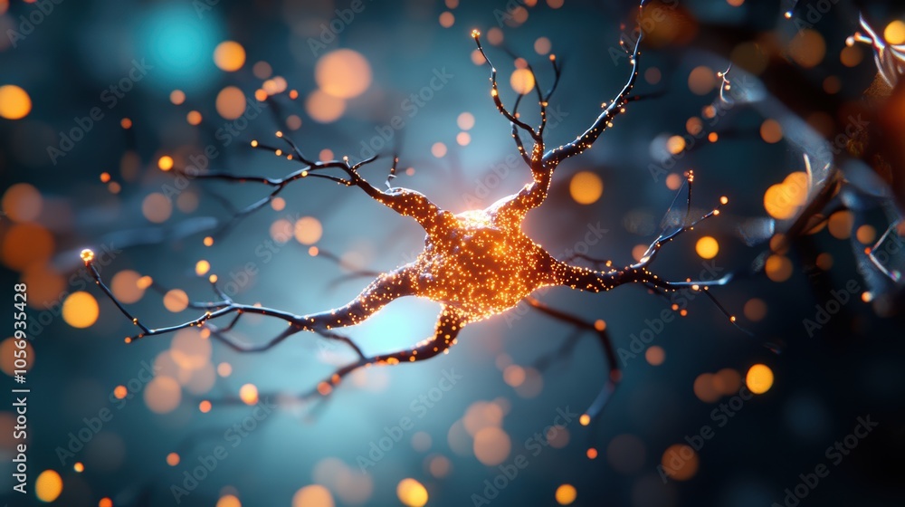 Poster a mind, represented by a network of interconnected neurons, pulsating with digital light, connected 