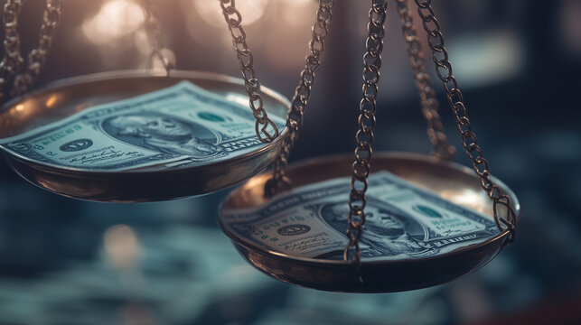 Dollars on the scales. The concept of corruption in the law. Lobbying for the implementation of anti-corruption laws or regulations. Payment of fines and penalties. Compensation for damages.