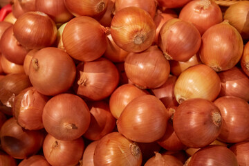 Fresh raw onion background, Fresh raw onion in the market.