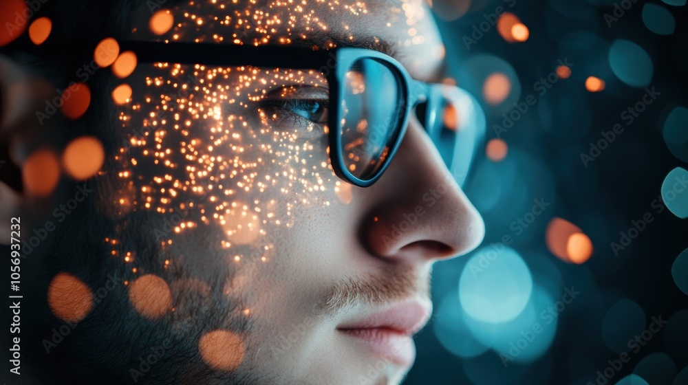 Poster a cybersecurity professional using artificial intelligence software to detect and respond to cyber t