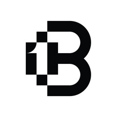 Letter B1 with Simple Concept, Design Logo Inspiration.