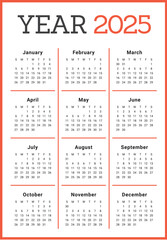 2025 Year Calendar 2 (50)