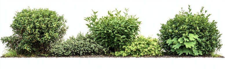 Obraz premium Vibrant Green Bushes Border