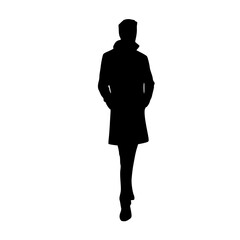 Silhouette of a Man on Transparent Background