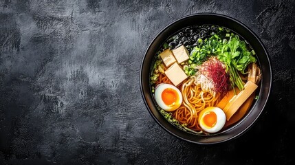 Delicious Ramen Bowl with Fresh Ingredients