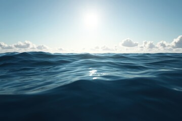 Fototapeta premium The sun is shining over the ocean - Outdoor