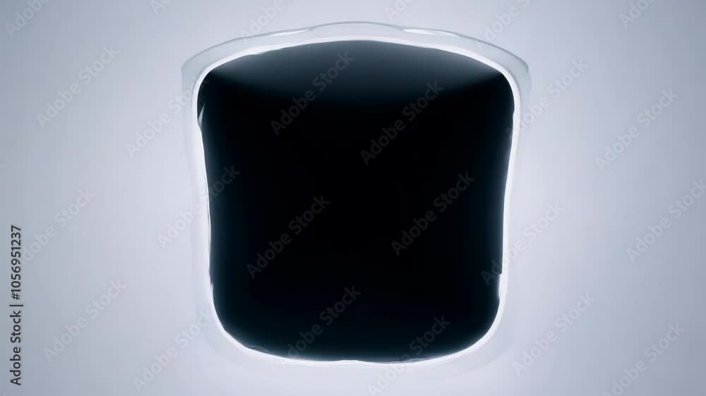 Aufkleber abstract video of a dark rounded rectangle shape with a white glowing edge