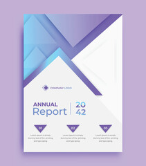 Fototapeta premium Modern annual report business flyer template design cover page Concept